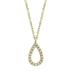 0.06ctw Diamond Pear Necklace