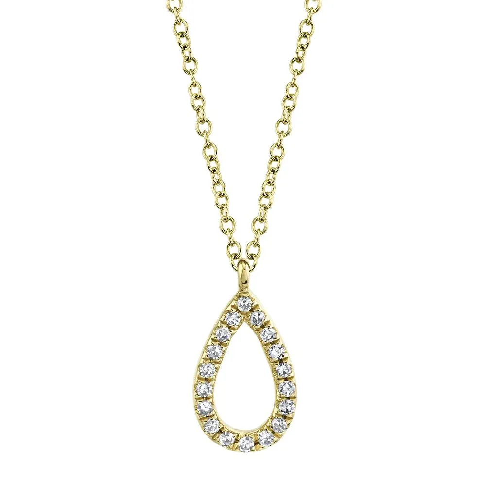 0.06ctw Diamond Pear Necklace