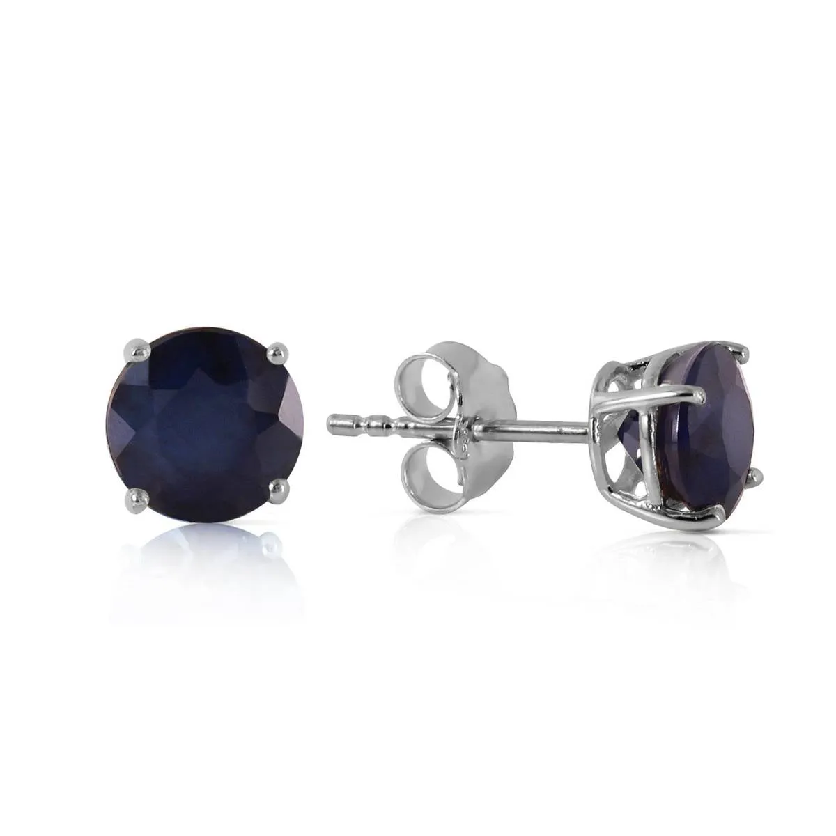 0.95 Carat 14K Solid White Gold In Wonderland Sapphire Earrings