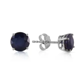 0.95 Carat 14K Solid White Gold In Wonderland Sapphire Earrings