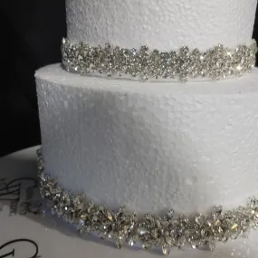 1 yard sparkling SILVER GOLD or rosegold rhinestone embellishment chain trimming  by Crystal Wedding UK