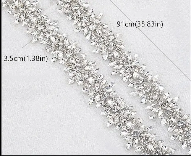 1 yard sparkling SILVER GOLD or rosegold rhinestone embellishment chain trimming  by Crystal Wedding UK