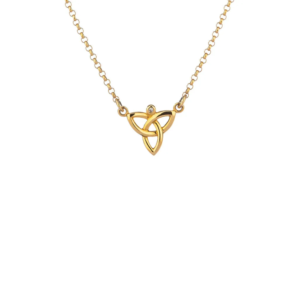 10K Gold Trinity Necklace - Diamond