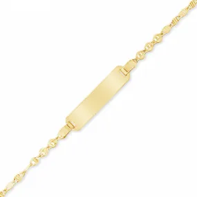 10K Yellow Gold Baby & Toddler Fancy ID Bracelet