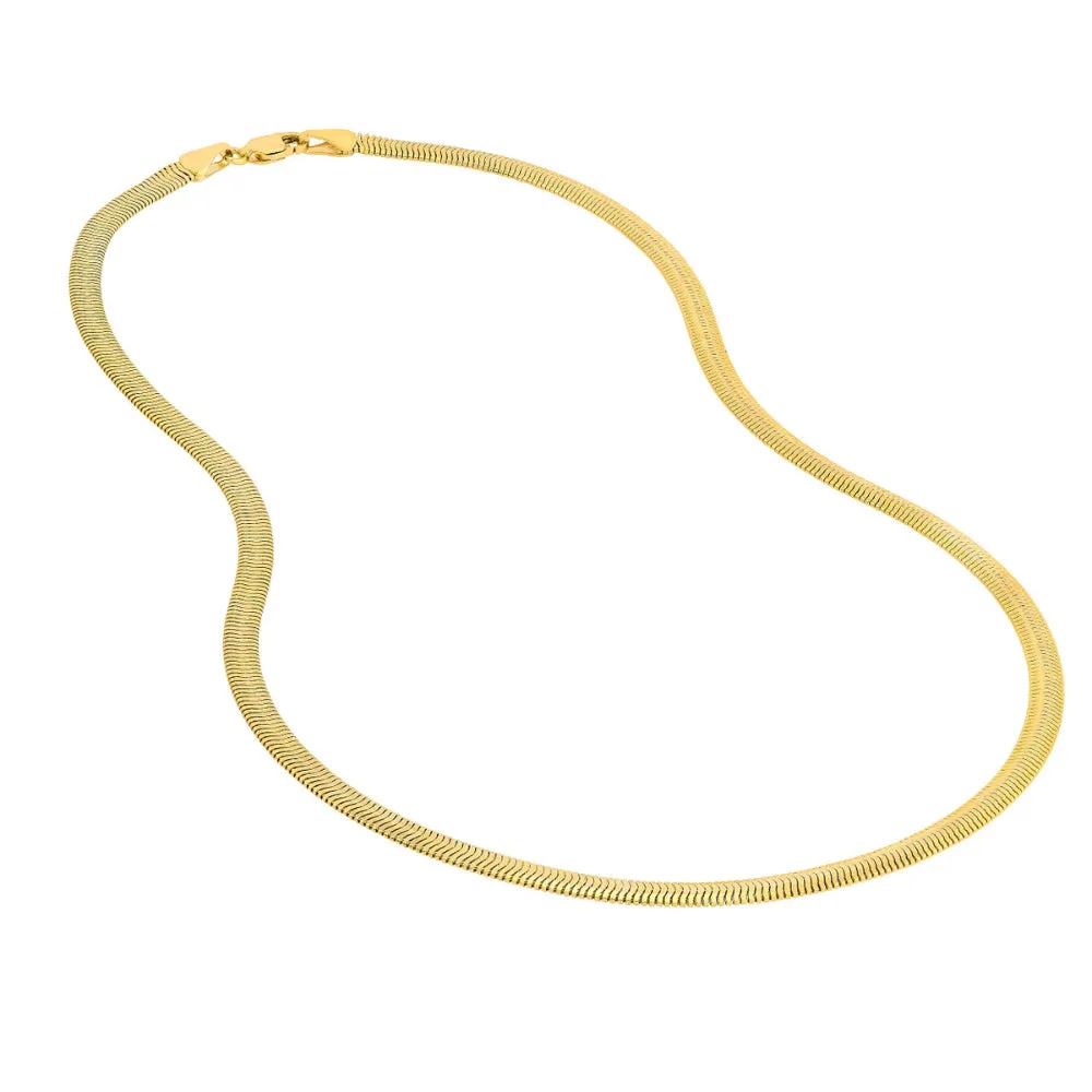 14k 4.2mm Hollow Oval Snake Chain