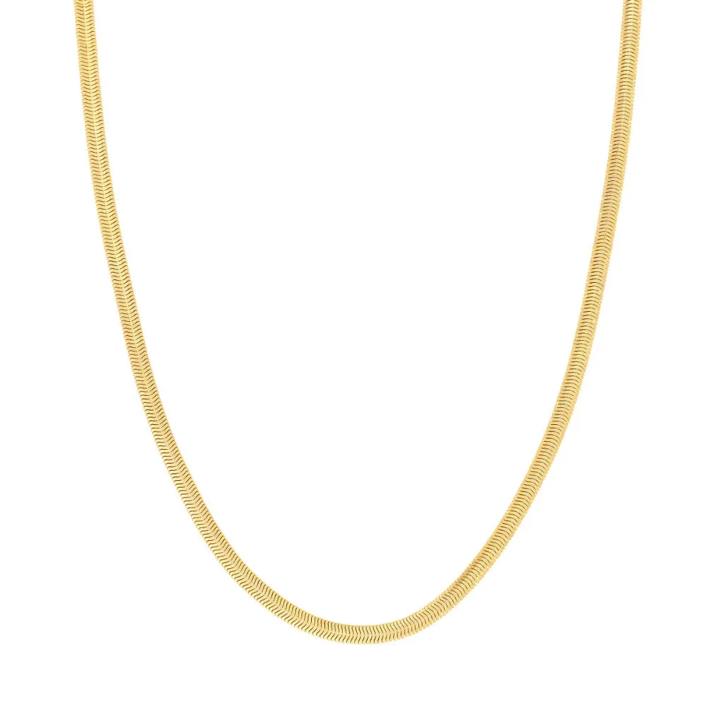 14k 4.2mm Hollow Oval Snake Chain