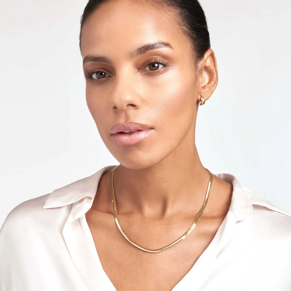 14k 4.2mm Hollow Oval Snake Chain