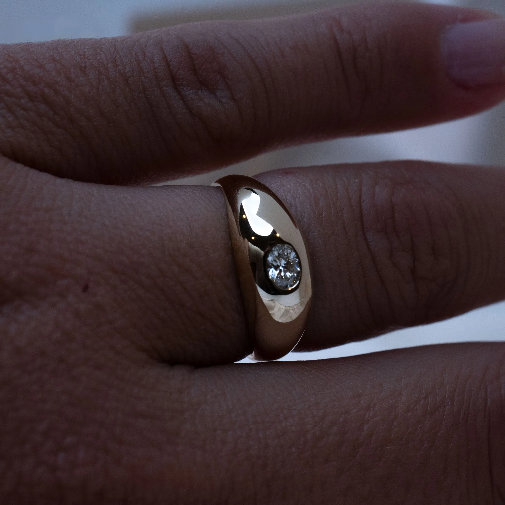 14k Diamond Dome Ring .18 CTW