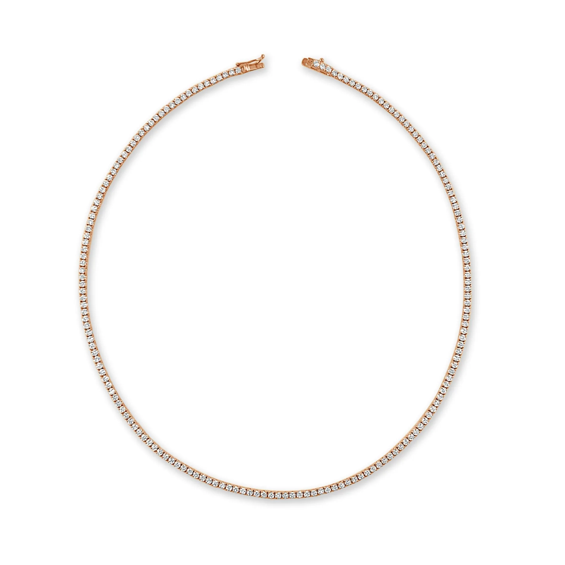 14k Gold & Diamond Tennis Necklace - 5.35ct