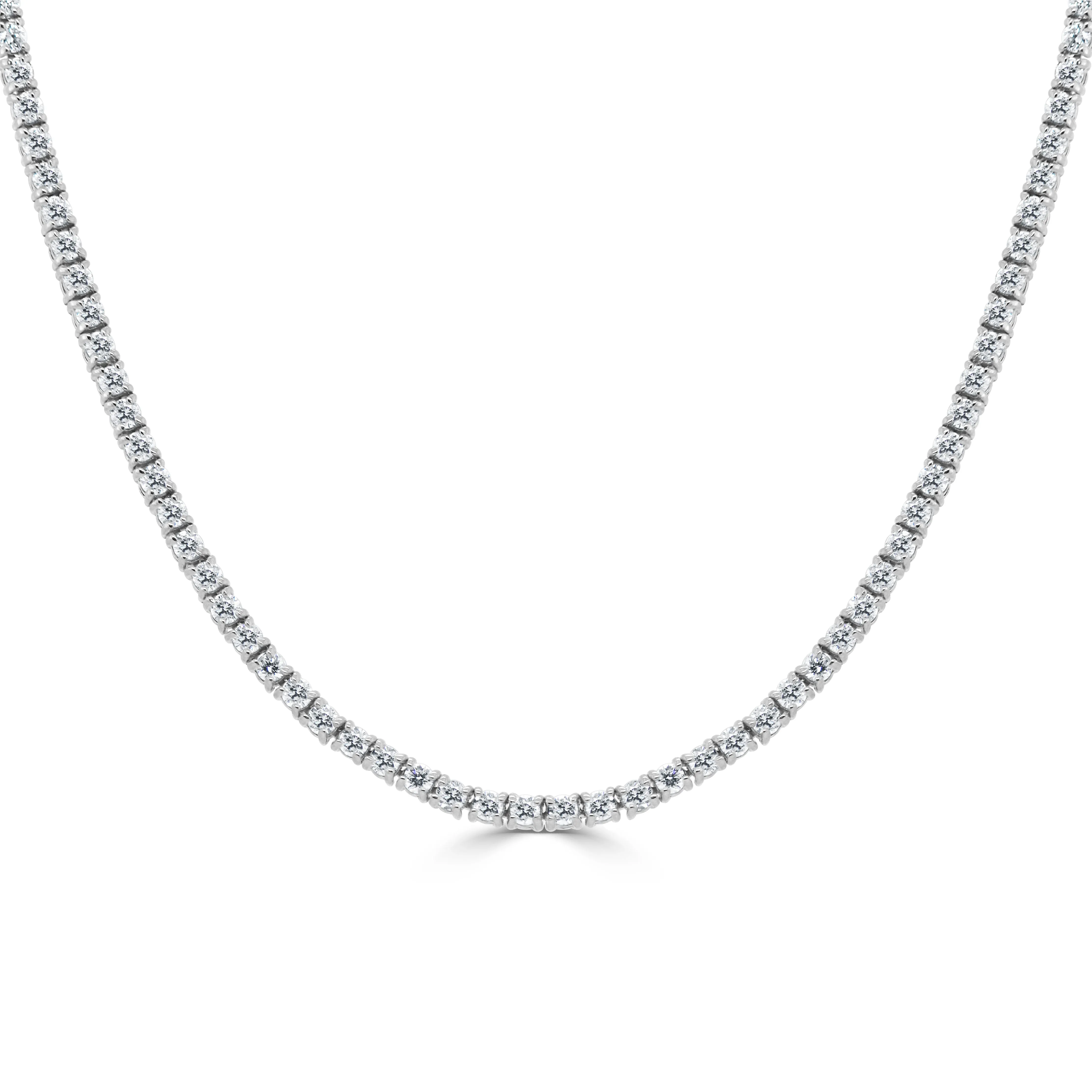 14k Gold & Diamond Tennis Necklace - 5.35ct