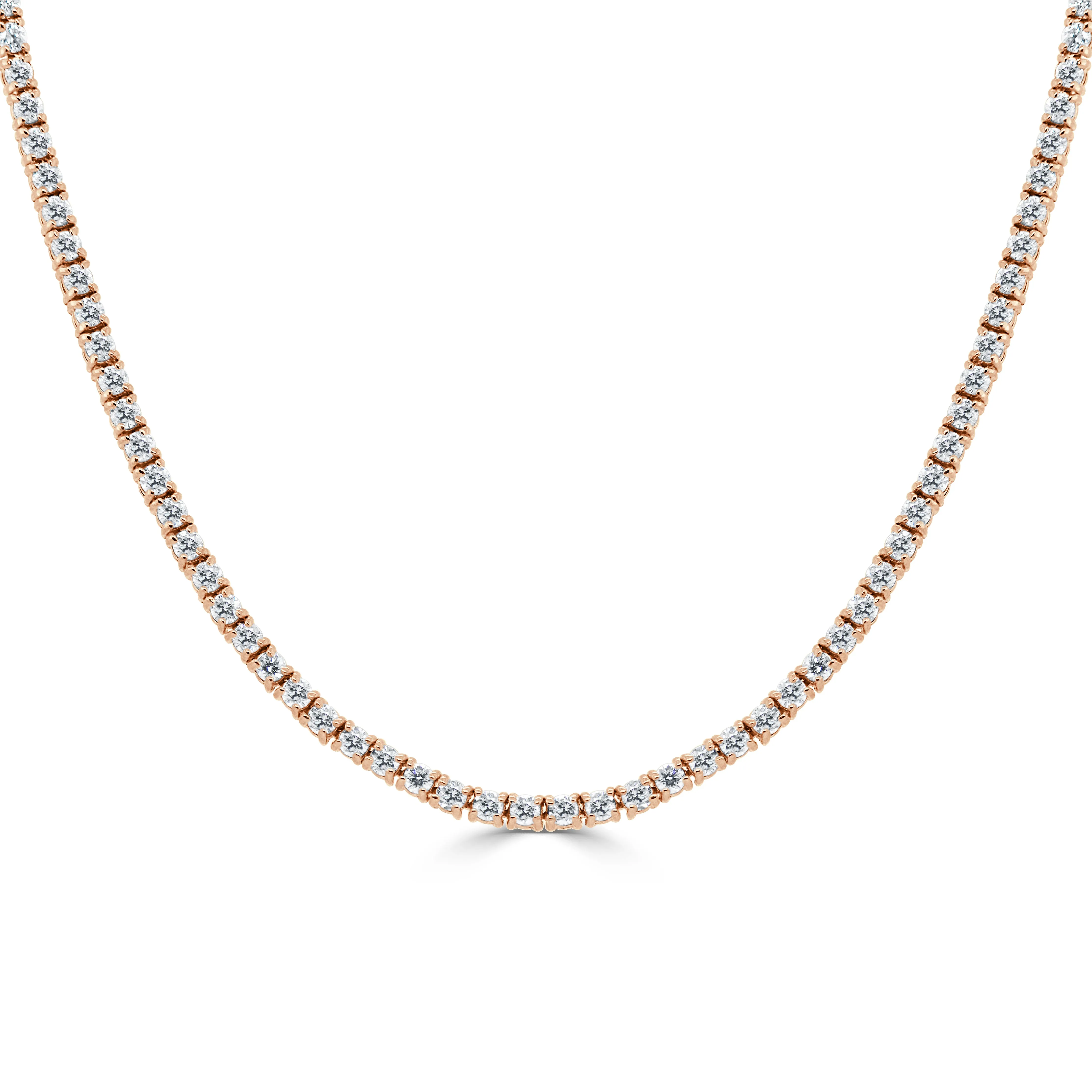 14k Gold & Diamond Tennis Necklace - 5.35ct