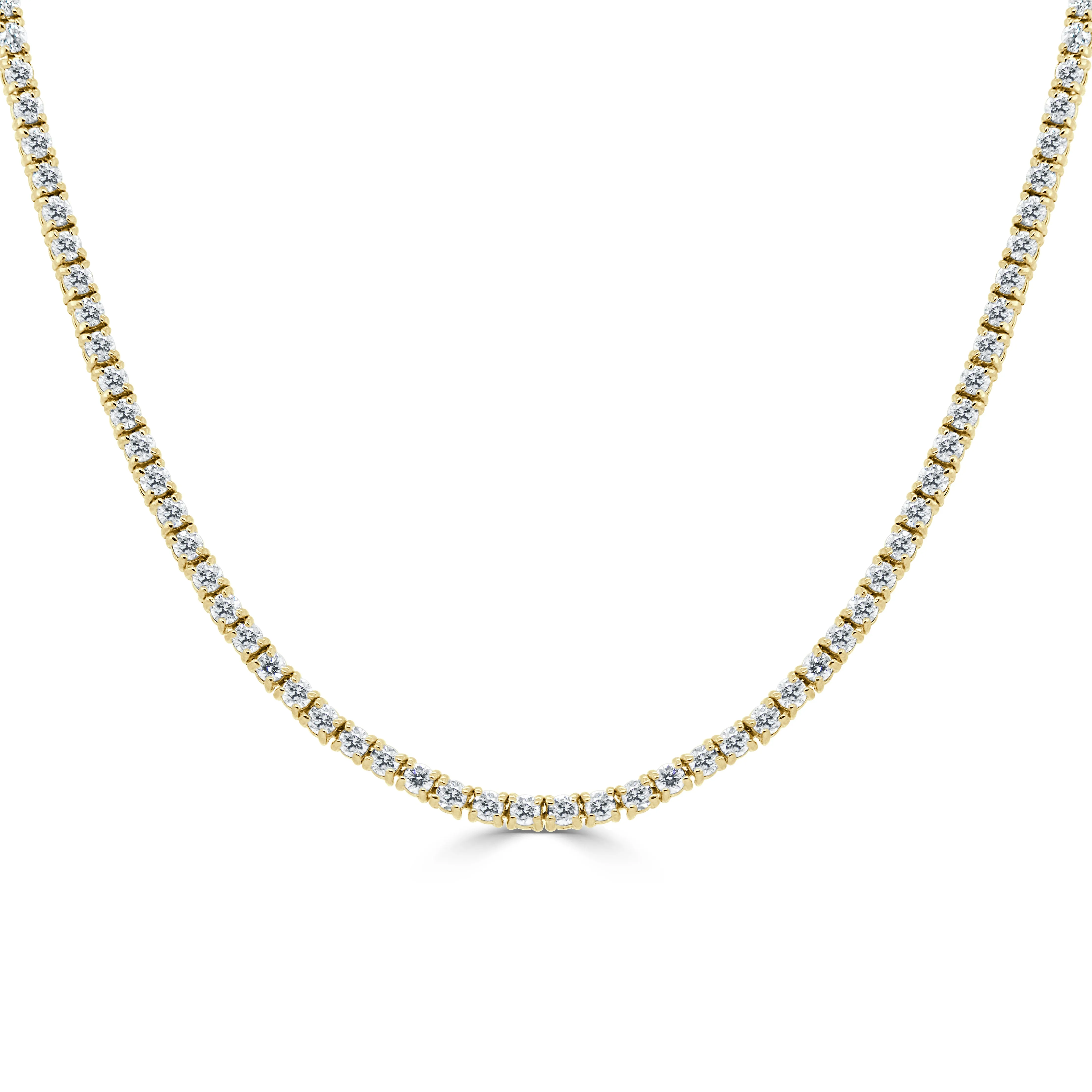 14k Gold & Diamond Tennis Necklace - 5.35ct