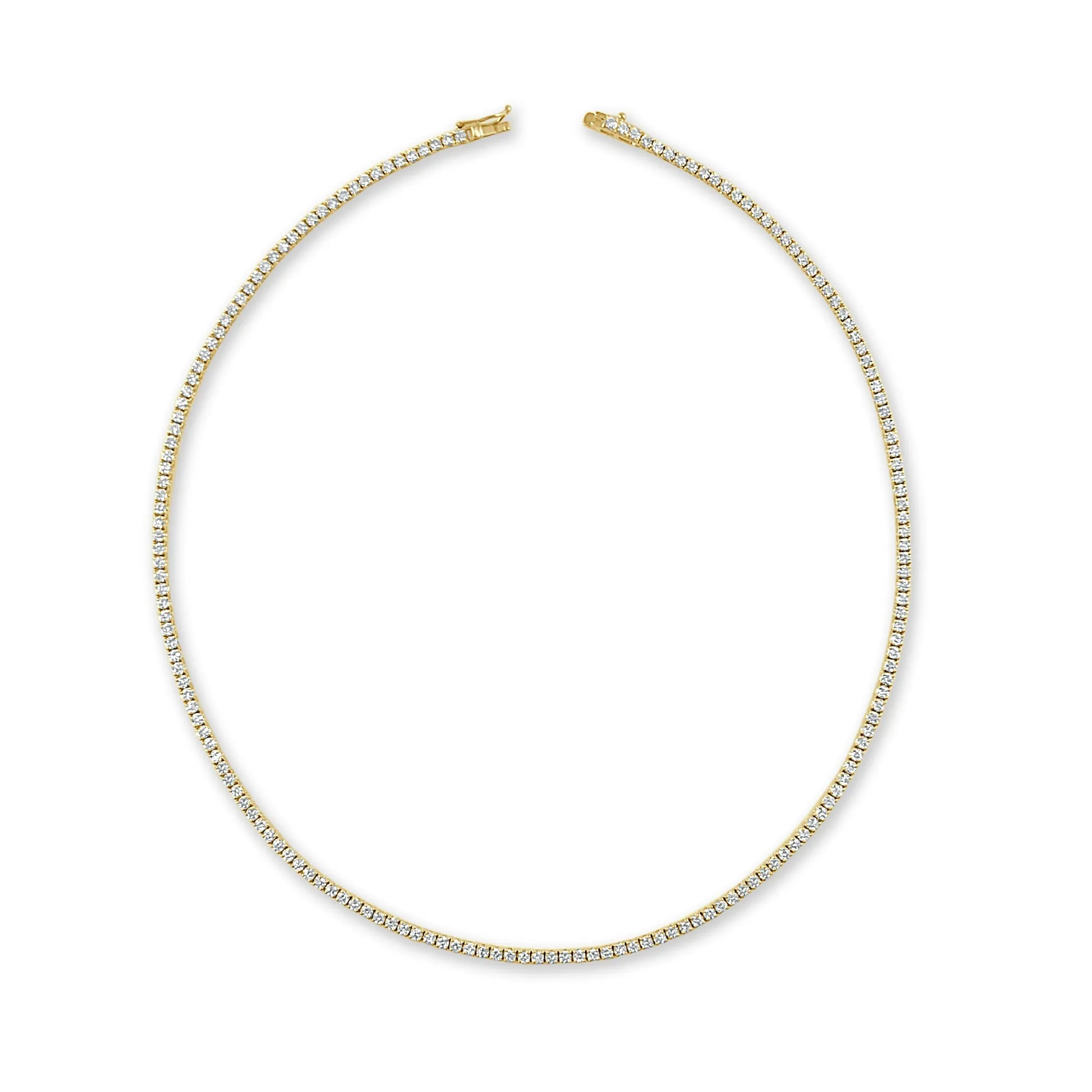 14k Gold & Diamond Tennis Necklace - 5.35ct