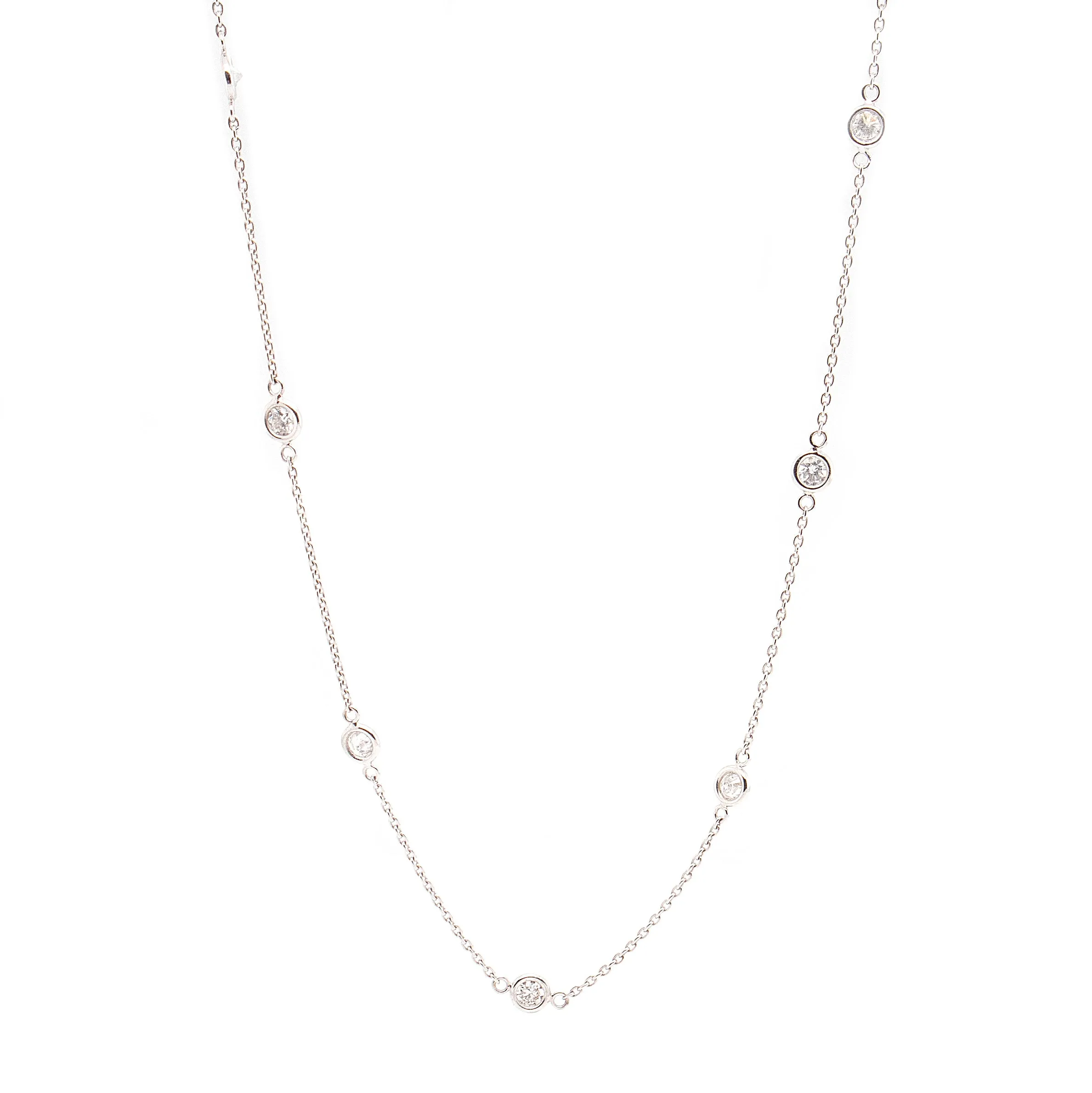 14k Gold Diamond By The Yard Necklace