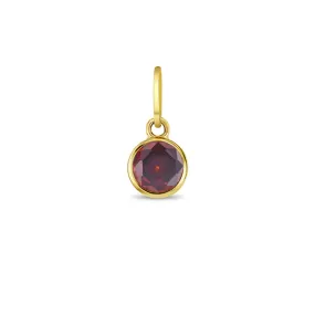 14k Gold Tiny Birthstone Cubic Zirconia 5mm Charm