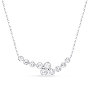 14k White Gold 0.49Ct Diamond Bar Necklace