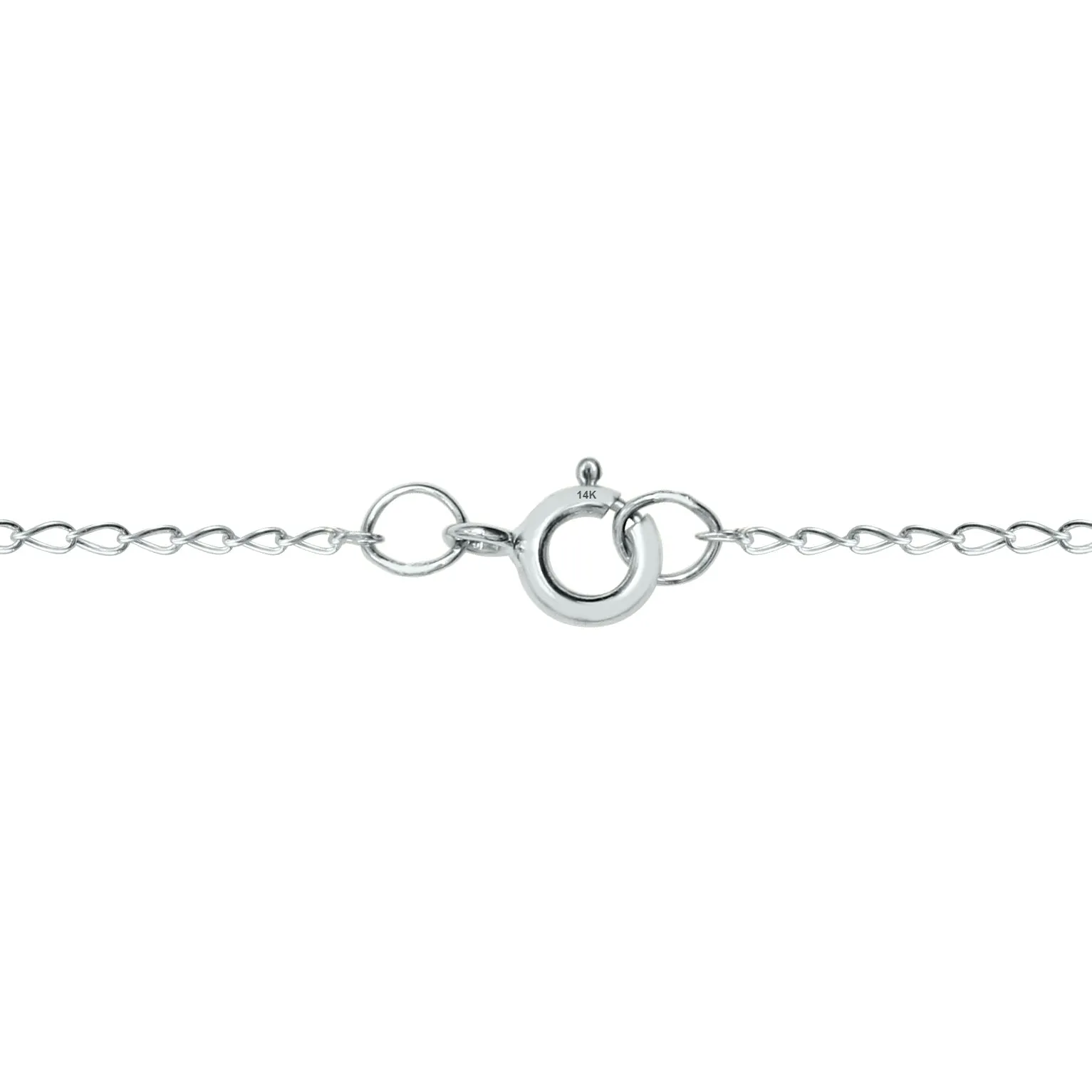 14K White Gold 5X3Mm Oval Ruby And Diamond Pendant