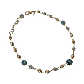 14KT Turquoise Ball Bracelet