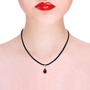 15.51 Carat 14K Solid Yellow Gold Leather Necklace Diamond Ruby