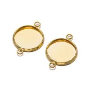 1.5cm Gold Bracelet Base - Set of 2