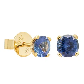 18ct Yellow Gold 1.78ct Sapphire Blossom Stud Earrings