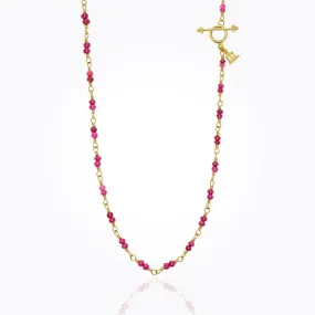 18K Karina Necklace with cabochon ruby
