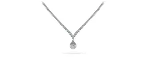 3 Prong Graduated V Diamond Necklace with 9.54 ct.(finished)