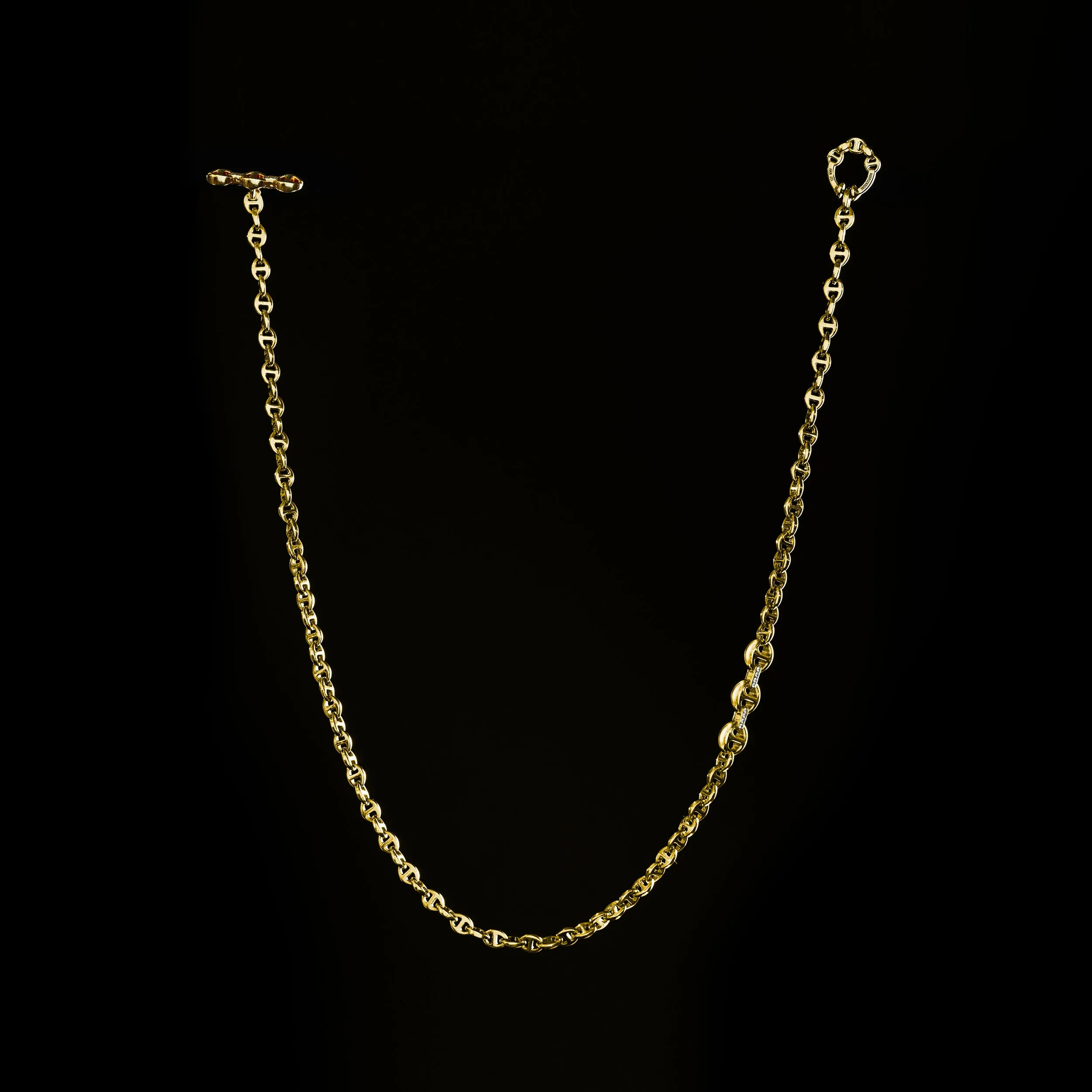 3MM OPEN-LINK™ NECKLACE WITH DIAMOND PENDANT - 16"