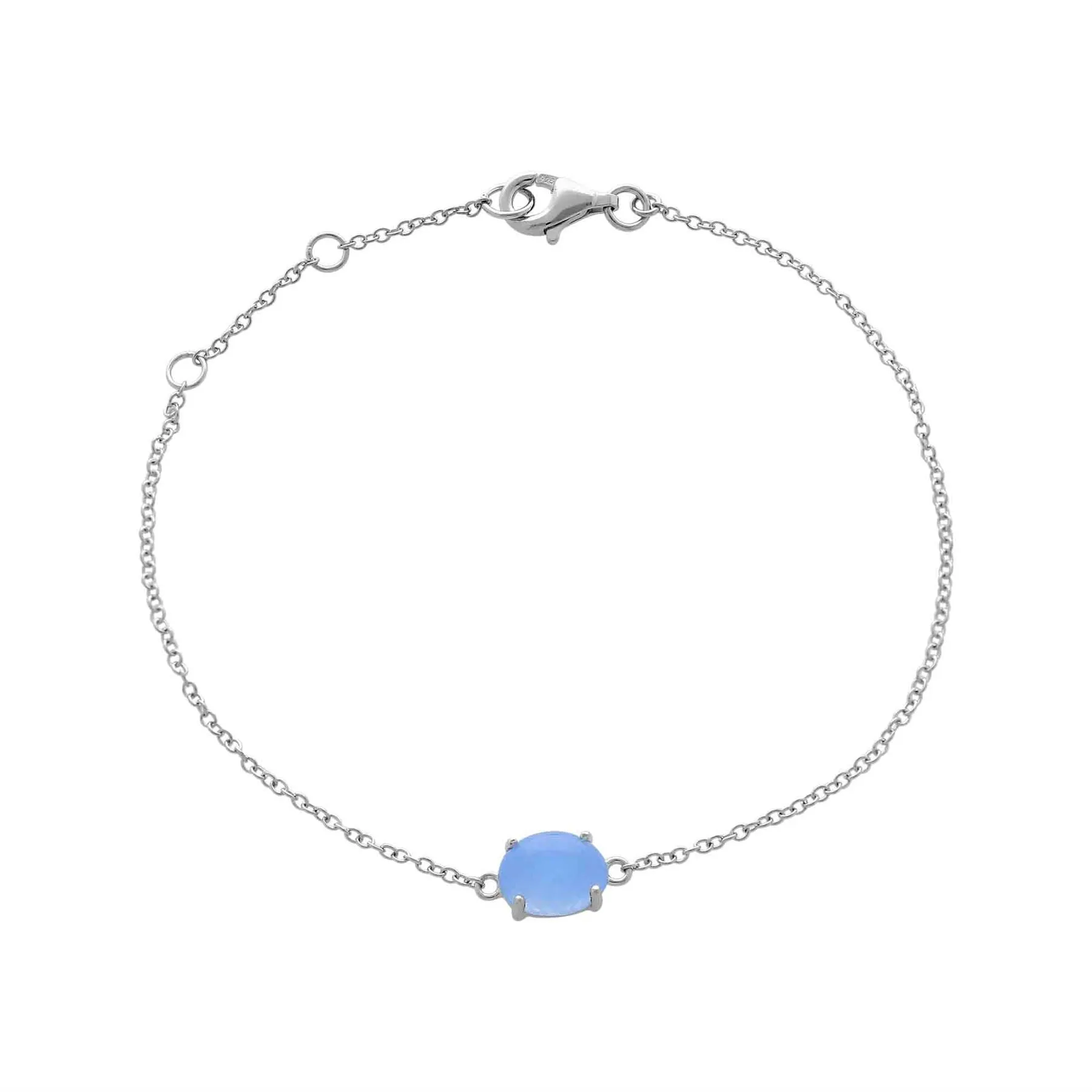 925er Sterlingsilber Aquamarin 7zoll Armband