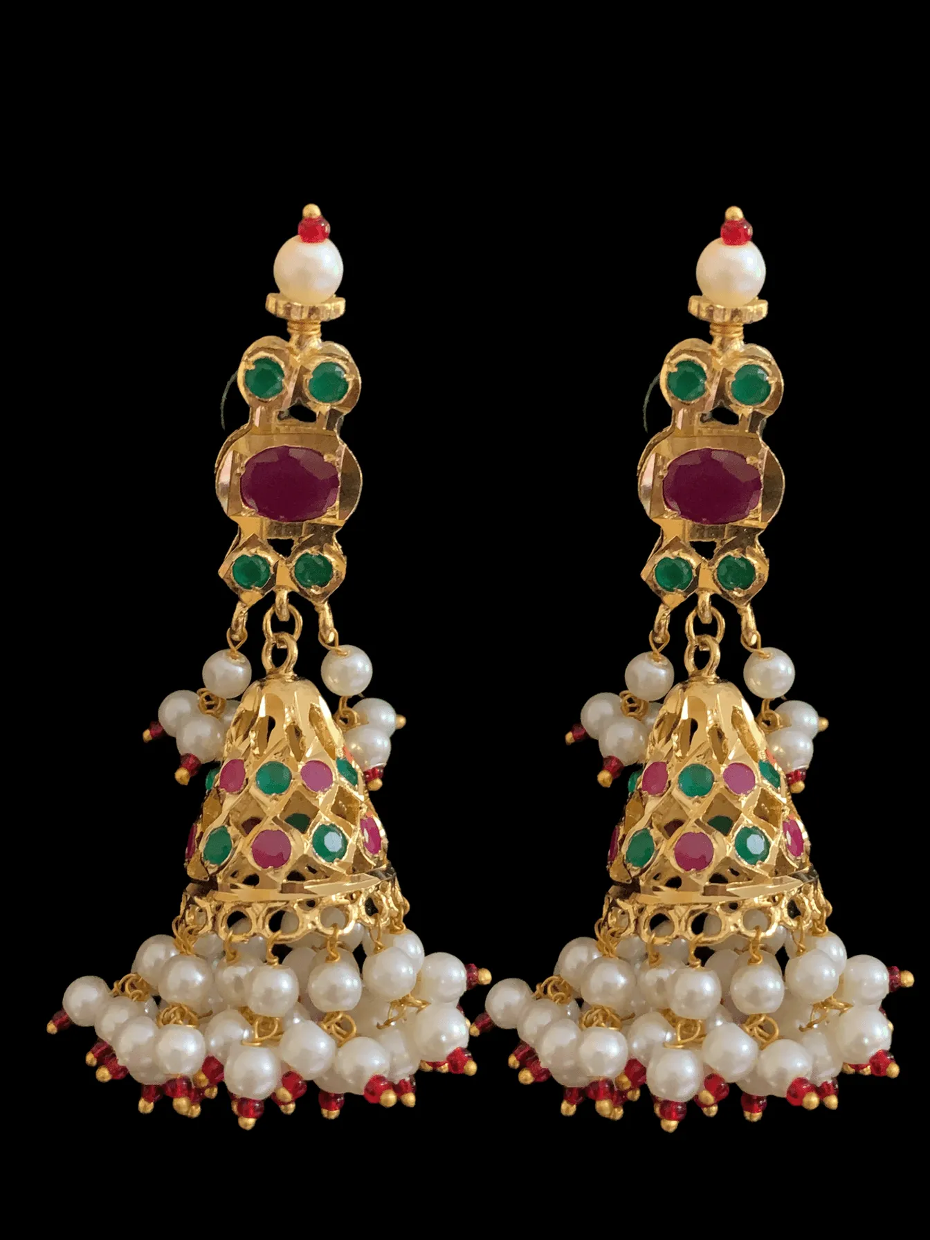 ALEEZAY RUBY EMERALD SET (READY TO SHIP )
