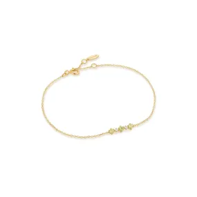 Ania Haie 14kt Gold Peridot and White Sapphire Bracelet