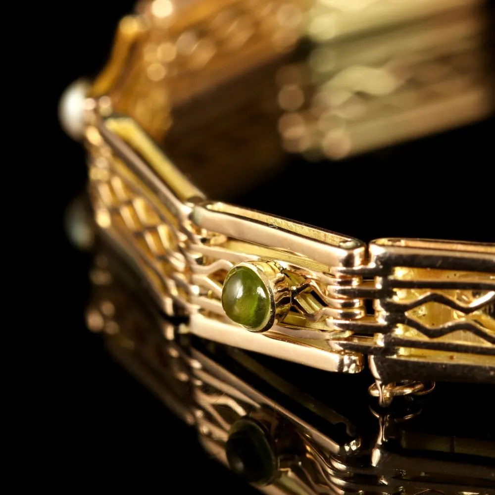 Antique Victorian Suffragette 9Ct Gold Bracelet Circa 1900