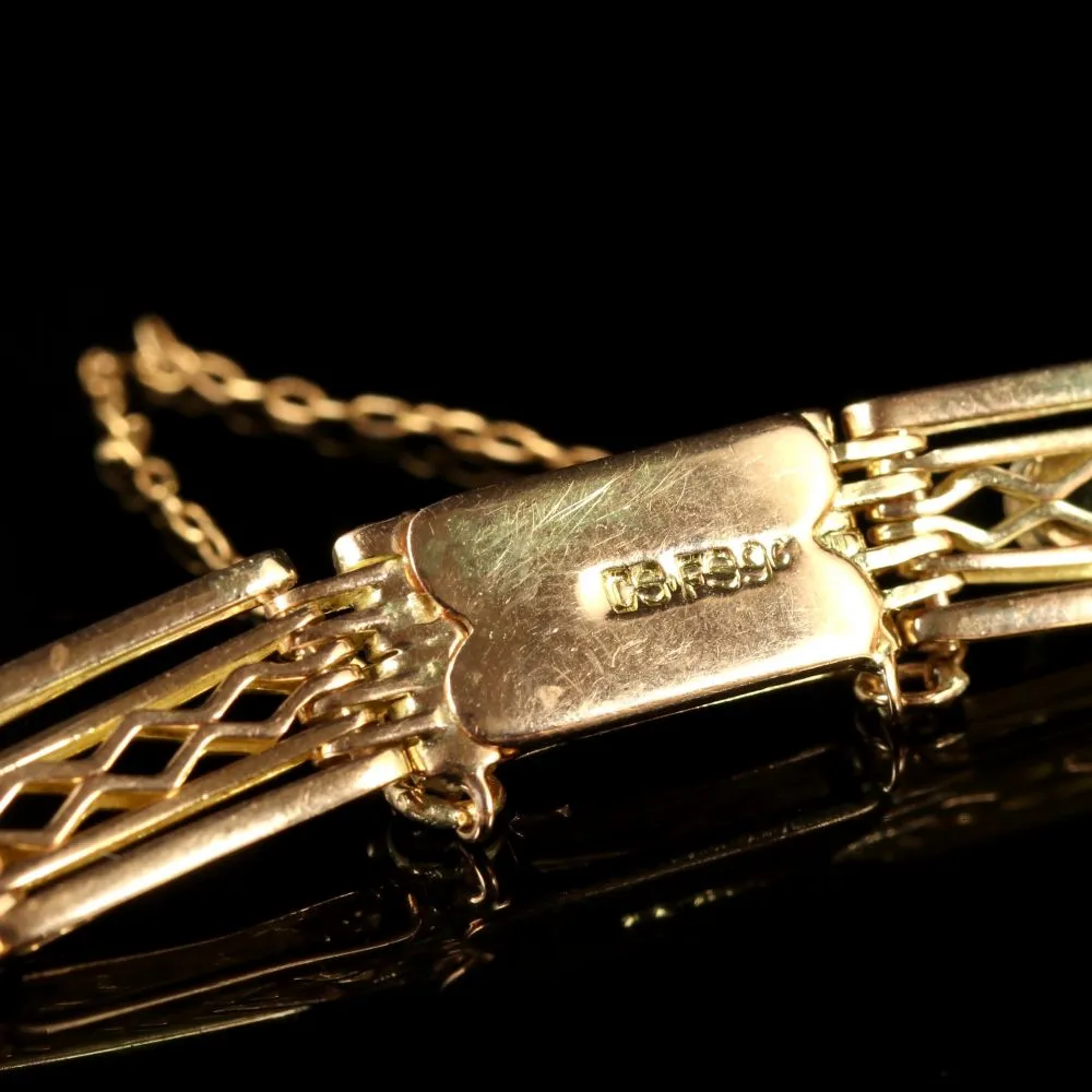 Antique Victorian Suffragette 9Ct Gold Bracelet Circa 1900