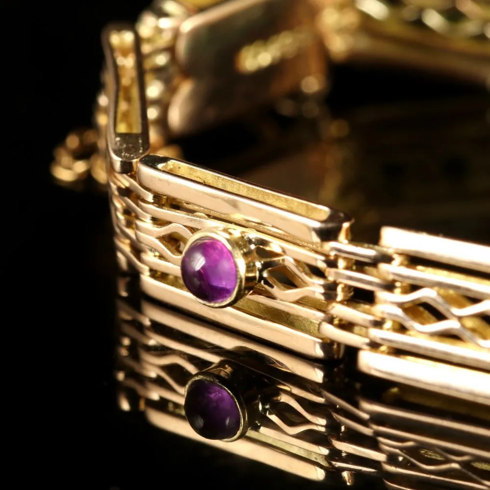 Antique Victorian Suffragette 9Ct Gold Bracelet Circa 1900