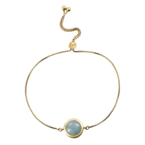 Aquamarine Bracelet |  Throat Chakra Bracelet | 925 Sterling Silver Bracelet | Bracelet for Women | Gift for her