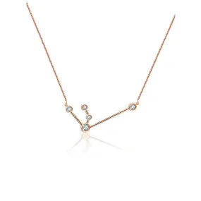 Aquarius Zodiac Constellation Necklace 18k Gold & Diamond