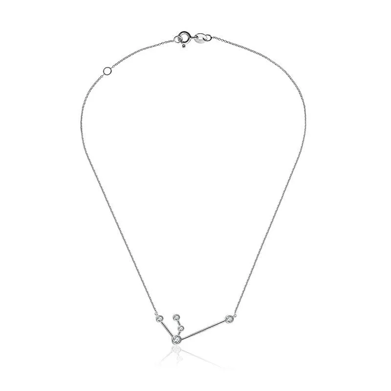 Aquarius Zodiac Constellation Necklace 18k Gold & Diamond