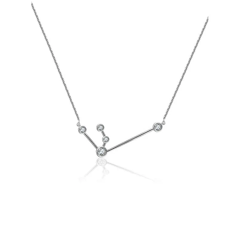 Aquarius Zodiac Constellation Necklace 18k Gold & Diamond