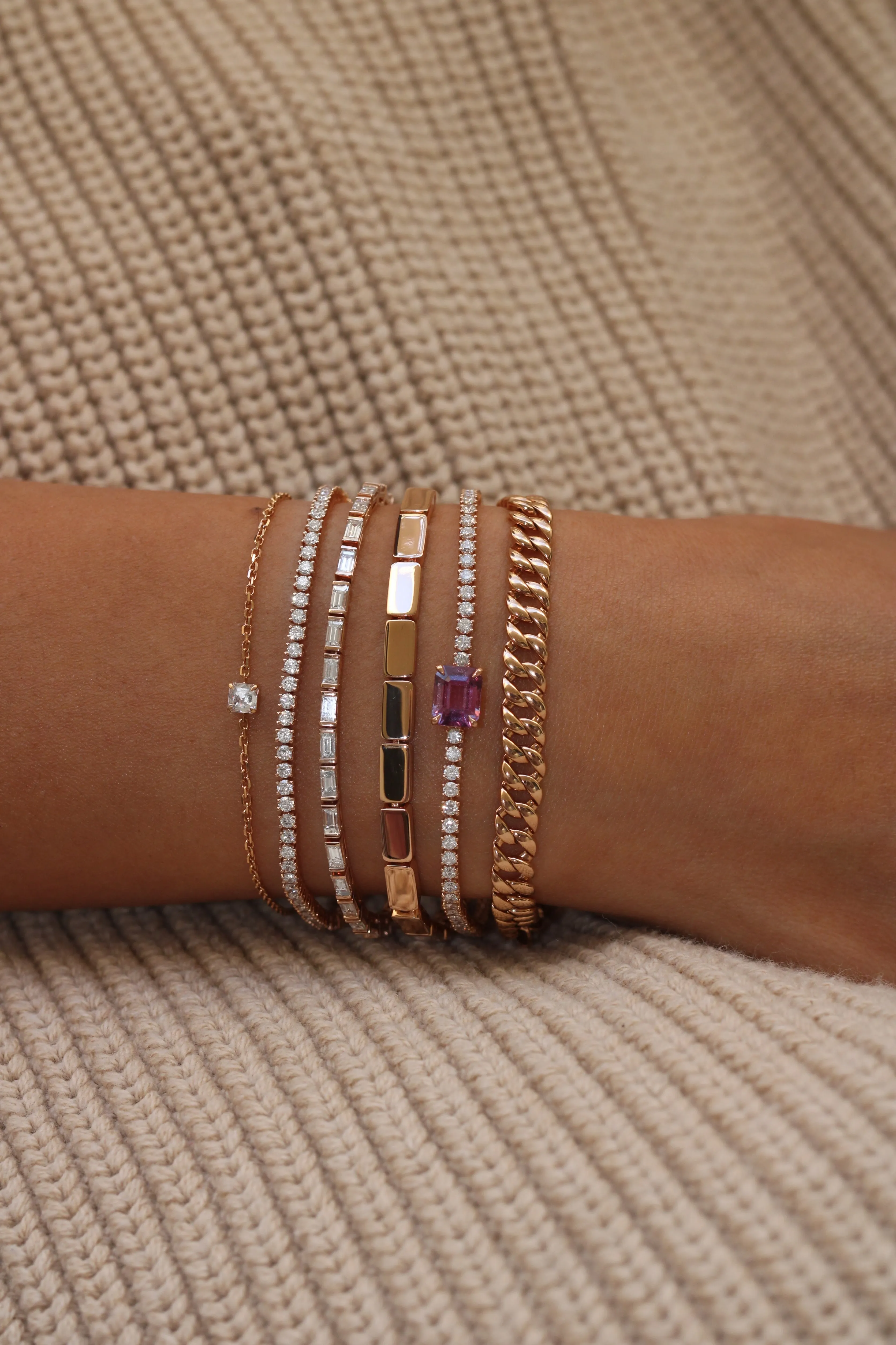 ASSCHER CHAIN BRACELET
