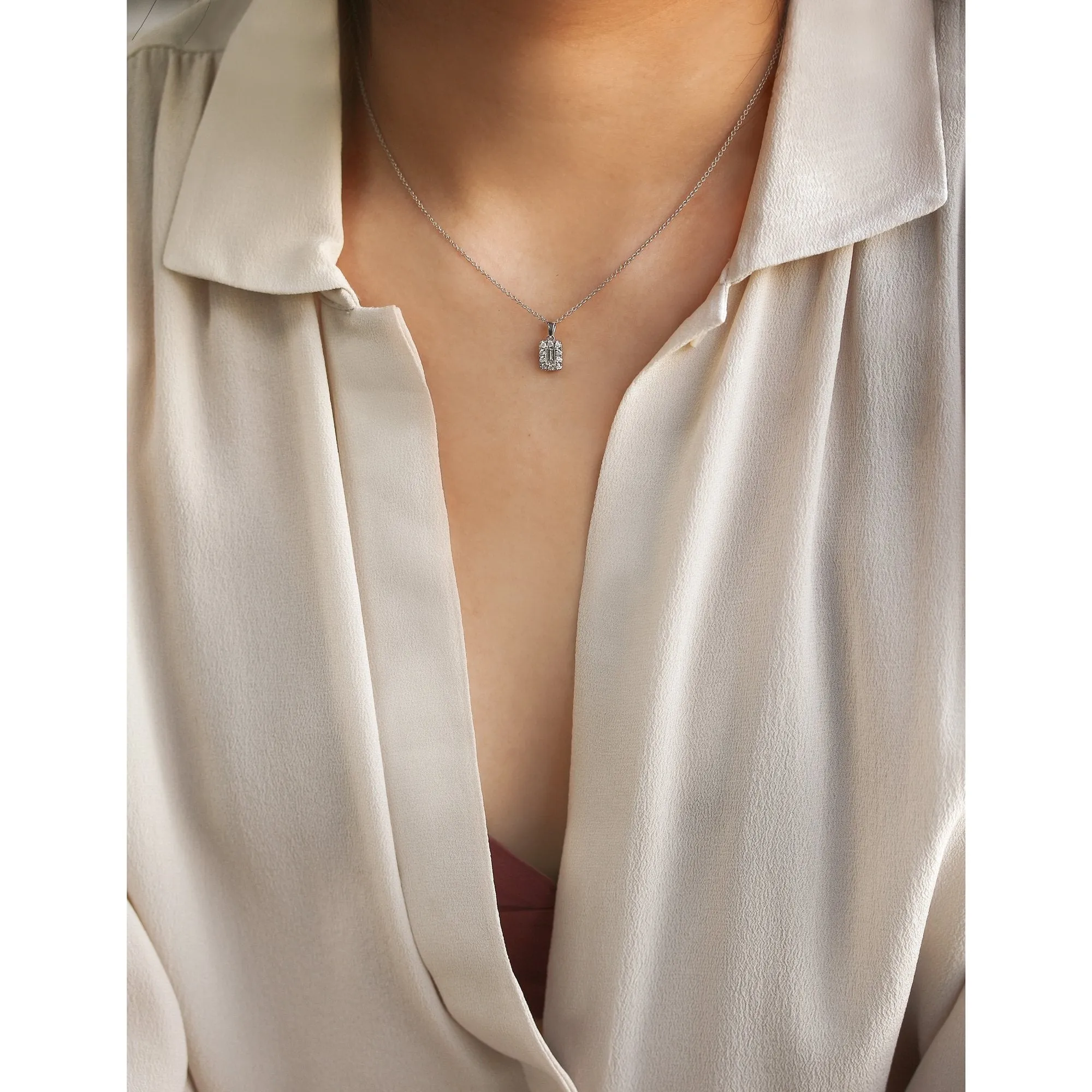 Baguette Diamond Necklace