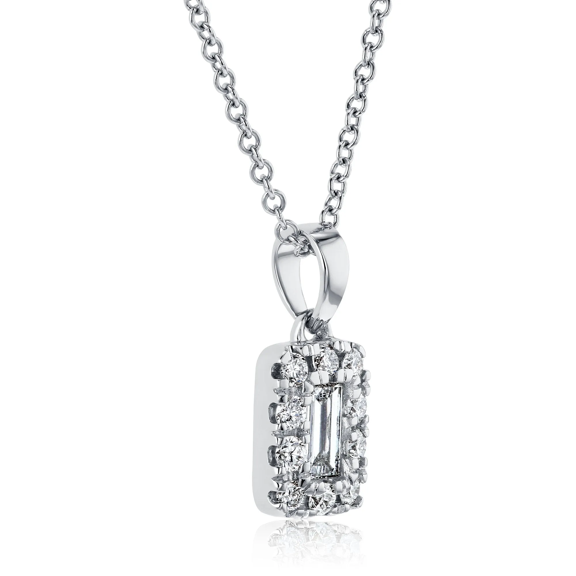Baguette Diamond Necklace