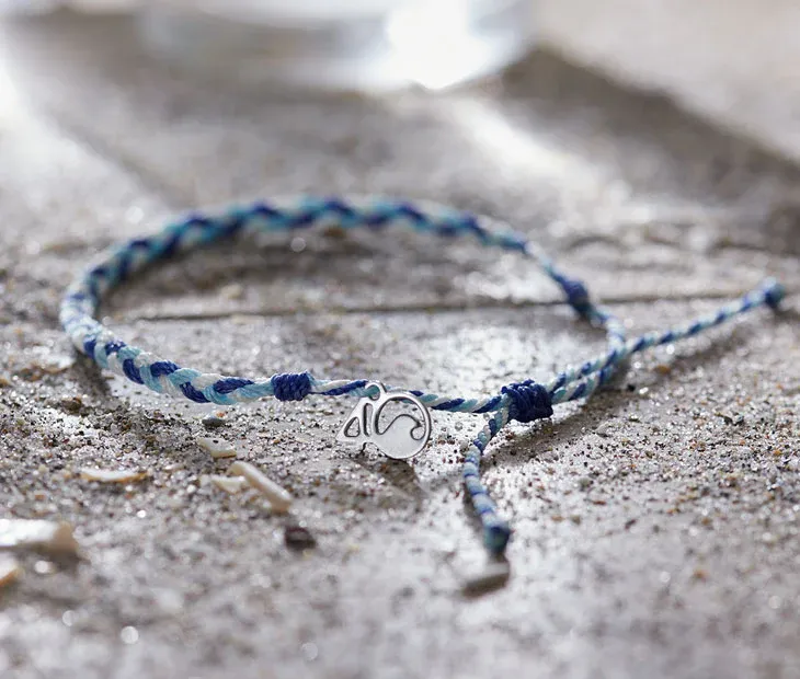 Blue Multi Braided Anklet