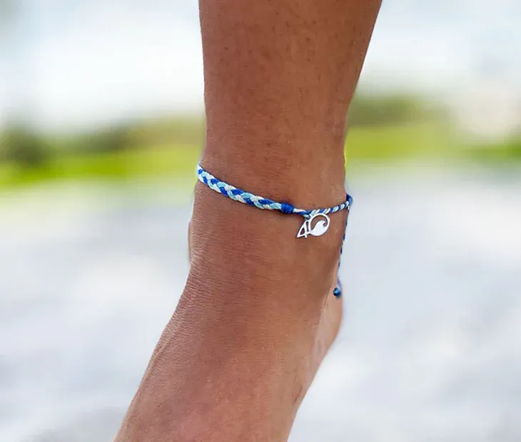 Blue Multi Braided Anklet