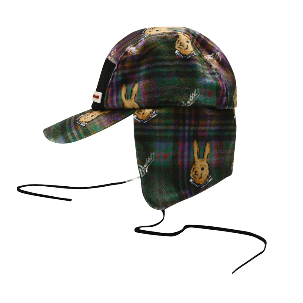 BR PAT EARFLAP HAT GREEN CHECK