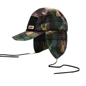 BR PAT EARFLAP HAT GREEN CHECK