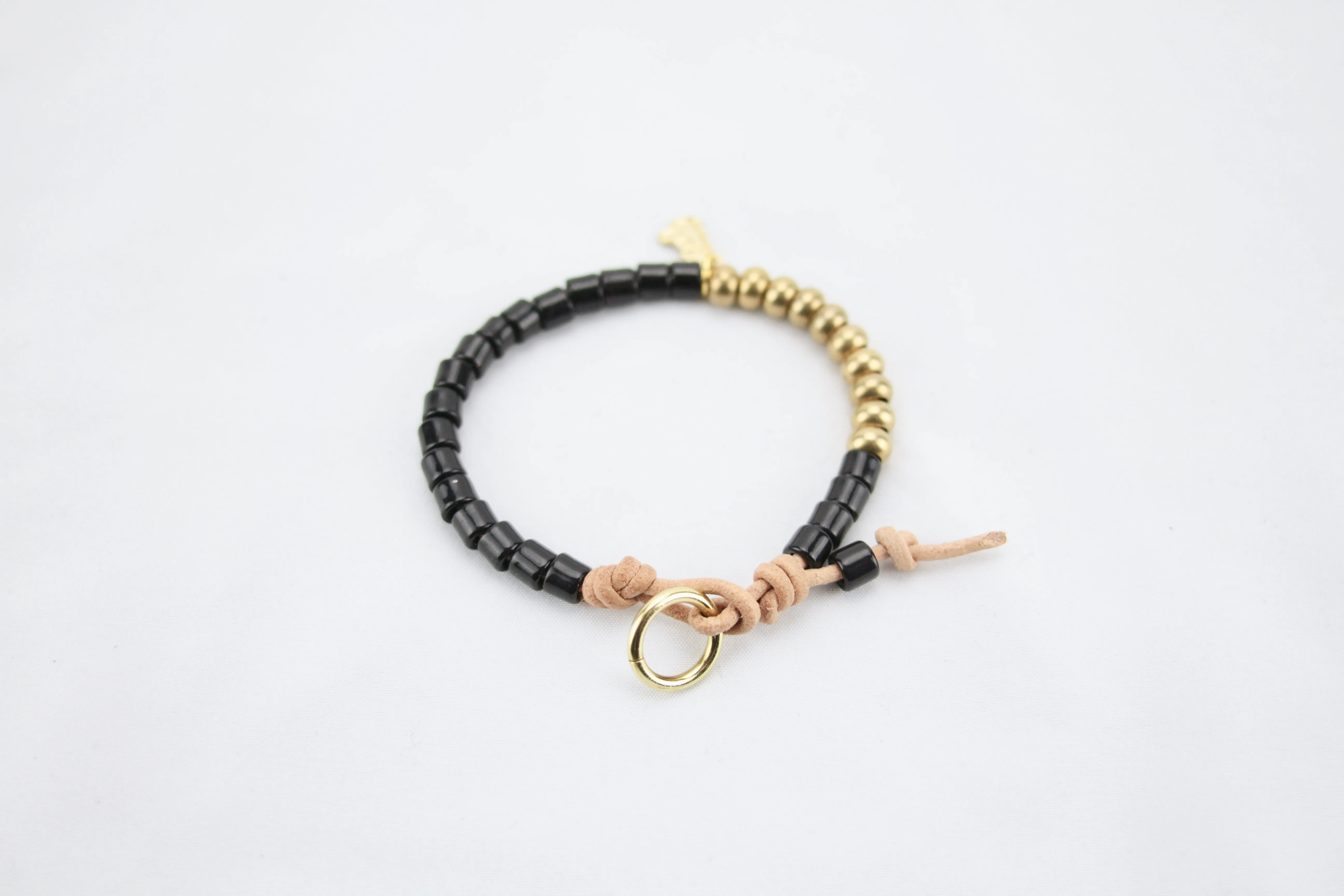 Brass Beaded Bracelet