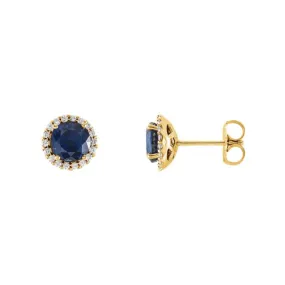 Chatham Sapphire Earrings