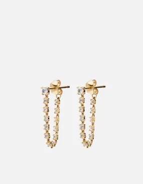 Comet Earrings, Gold Vermeil/Sapphire