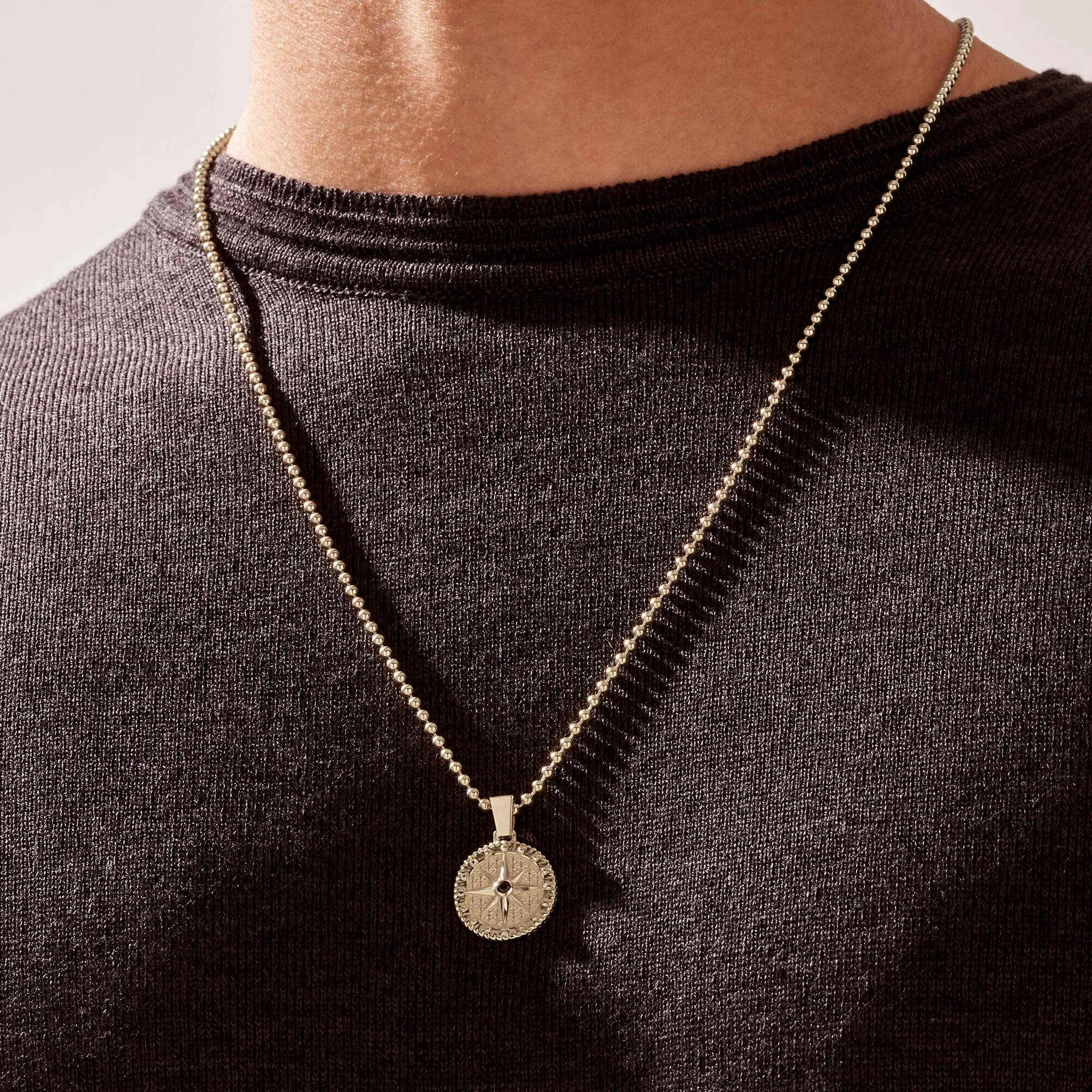 Compass Necklace - Solid Silver  (Pendant Only)