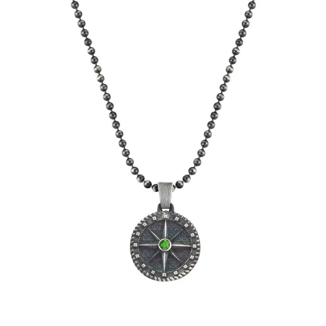 Compass Necklace - Solid Silver  (Pendant Only)